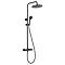 JTP Vos Matt Black Thermostatic Shower - 2852819MB Large Image