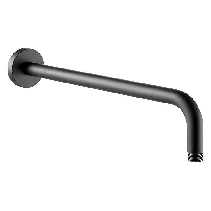 JTP Vos Matt Black Wall Mounted Shower Arm Large Image