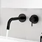 JTP Vos Matt Black Wall Mounted Single Lever Basin Mixer  Profile Large Image