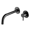 JTP Vos Matt Black Wall Mounted Single Lever Basin Mixer Large Image