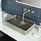 JTP Vos Rectangular Inox Stainless Steel Counter Top Basin + Waste Large Image