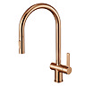 JTP Vos Rose Gold Single Lever Kitchen Sink Mixer with Pull Out Spray  Profile Large Image