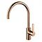 JTP Vos Rose Gold Single Lever Kitchen Sink Mixer  Profile Large Image