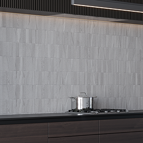 Junin Grey Stone Effect Wall Tiles - 300 x 900mm