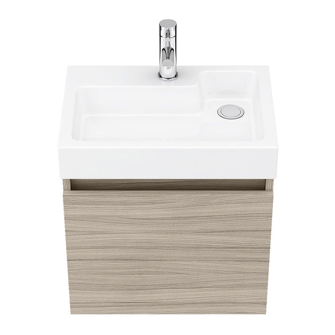 Milan Juno 500 x 360mm Driftwood Wall Hung Vanity Unit Standard Large Image