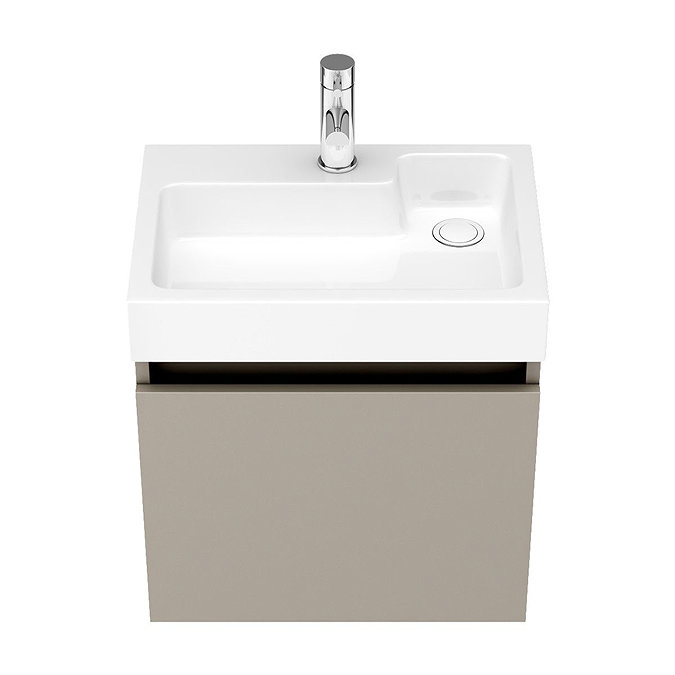 Milan Juno 500 x 360mm Stone Grey Wall Hung Vanity Unit Standard Large Image