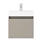 Milan Juno 500 x 360mm Stone Grey Wall Hung Vanity Unit Newest Large Image