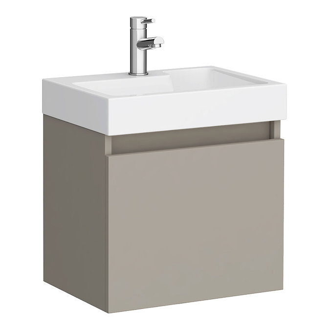 Juno 500 x 360mm Stone Grey Wall Hung Vanity Unit Large Image