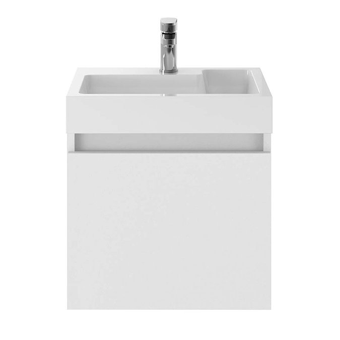 Juno 500 x 360mm Gloss White Wall Hung Vanity Unit Standard Large Image