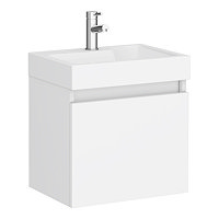 Juno 500 x 360mm Gloss White Wall Hung Vanity Unit Large Image