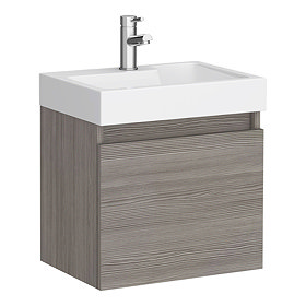 Milan Juno 500 x 360mm Grey Avola Wall Hung Vanity Unit Large Image