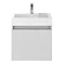 Juno 500 x 360mm Grey Mist Wall Hung Vanity Unit Profile Large Image