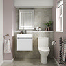 Milan Juno 500 x 360mm Grey Mist Wall Hung Vanity Unit  In Bathroom Large Image