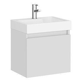 Juno 500 x 360mm Grey Mist Wall Hung Vanity Unit Large Image