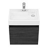 Milan Juno 500 x 360mm Hacienda Black Wall Hung Vanity Unit  In Bathroom Large Image