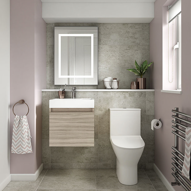 Milan Juno Driftwood Cloakroom Suite | Victorian Plumbing UK