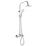 Juno Round Thermostatic Bar Shower Valve with Riser Kit - Chrome