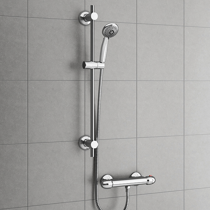 Juno Round Thermostatic Bar Valve - Chrome  Feature Large Image