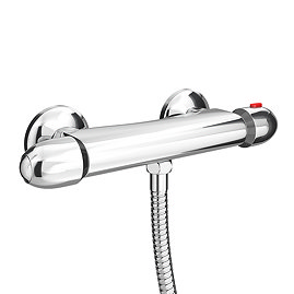 Juno Round Thermostatic Bar Valve - Chrome Large Image