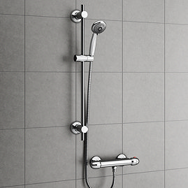 Juno Bar Shower Package with Valve + Slider Rail Kit Chrome
