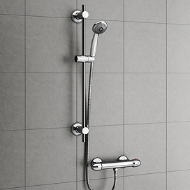 Juno Bar Shower Package with Valve + Slider Rail Kit Chrome