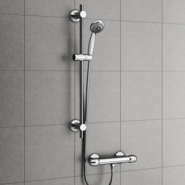 Juno Bar Shower Package with Valve + Slider Rail Kit Chrome