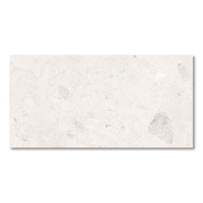 Jura White Stone Effect Wall and Floor Tiles - 300 x 600mm