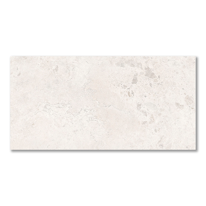 Jura White Stone Effect Wall and Floor Tiles - 300 x 600mm