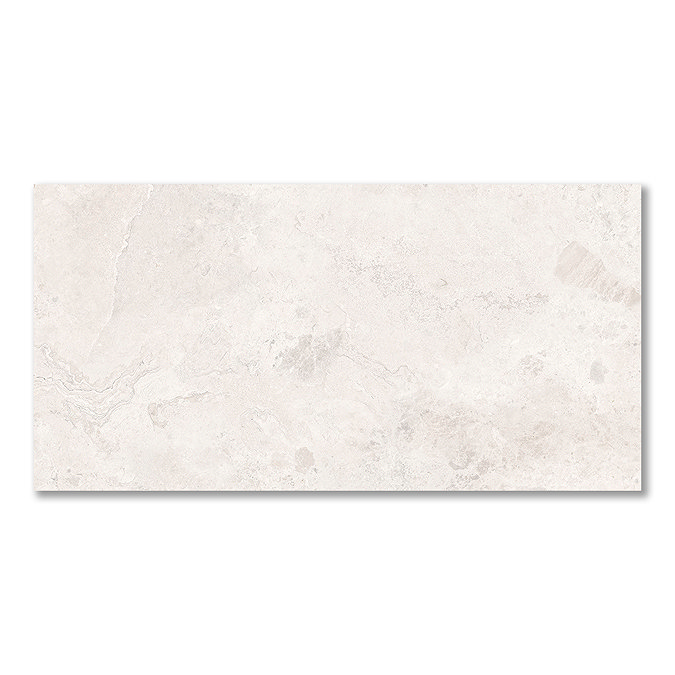 Jura White Stone Effect Wall and Floor Tiles - 300 x 600mm