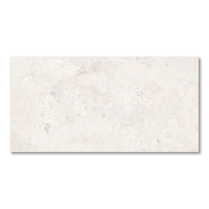 Jura White Stone Effect Wall and Floor Tiles - 600 x 1200mm