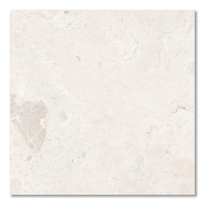 Jura White Stone Effect Wall and Floor Tiles - 600 x 600mm