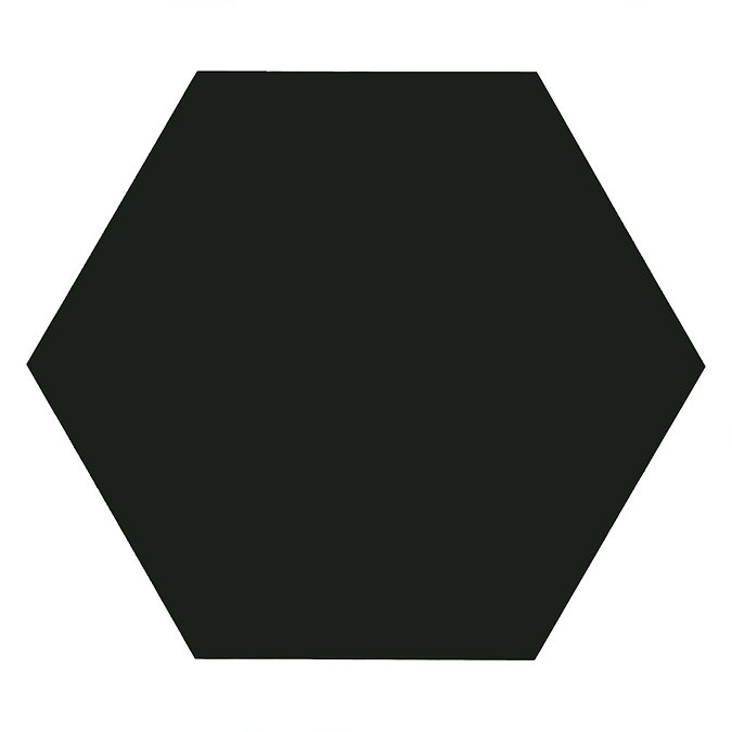 Kai Black Hexagon Wall and Floor Tiles - 258 x 290mm  Standard Large Image