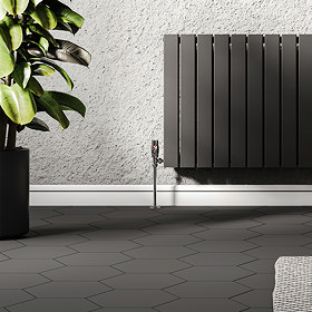 Kai Dark Grey Hexagon Wall and Floor Tiles - 258 x 290mm