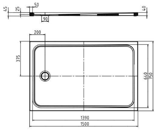 1500 x 750mm