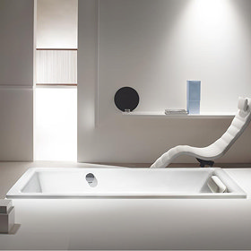 Kaldewei Puro 0TH Steel Enamel Bath with RH Overflow Large Image