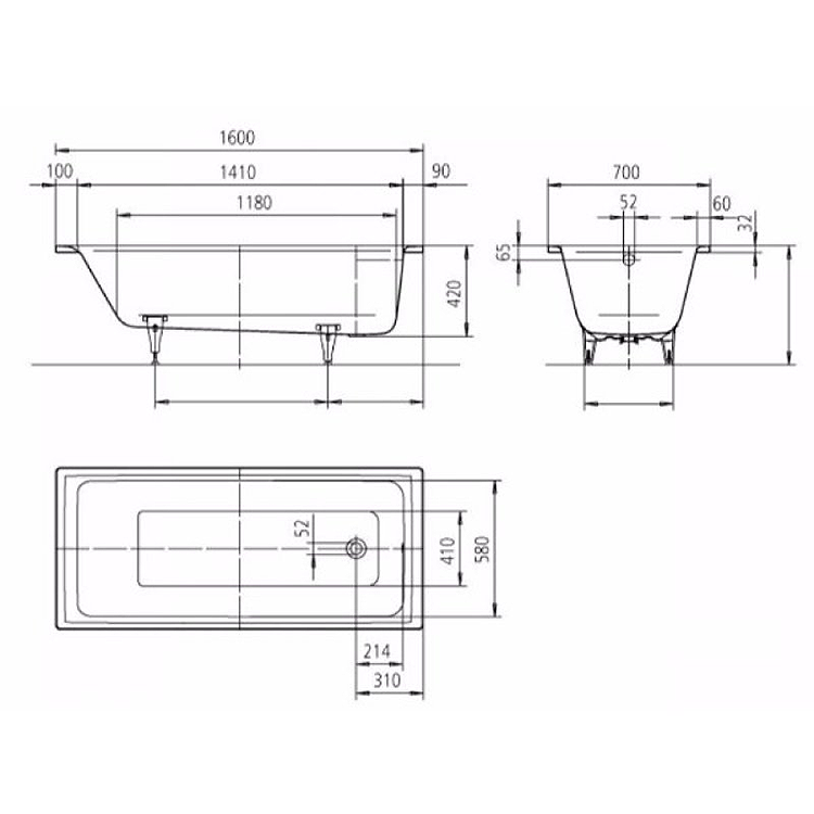 1600 x 700mm