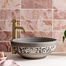 Kasbah Round 400mm Floral Patterned Ceramic Counter Top Basin