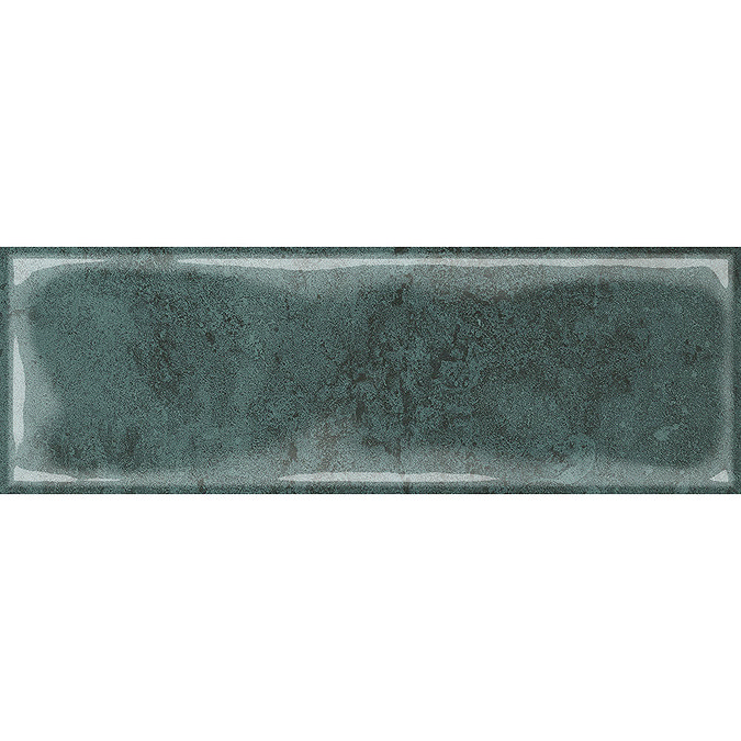 Kenley Green Gloss Chevron Effect Wall Tiles - 100 x 300mm  Profile Large Image