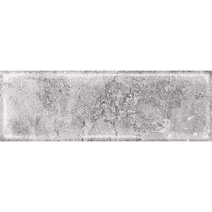 Kenley Grey Gloss Chevron Effect Wall Tiles - 100 x 300mm Profile Large Image