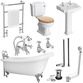 Kensington Traditional Complete Roll Top Bathroom Package (1710mm) Large Image