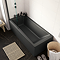 Kent Matt Black Single Ended Shower Bath with Matching Curved Screen and Panel