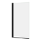 Kent Matt Black Single Ended Shower Bath with Matching Square Screen and Panel