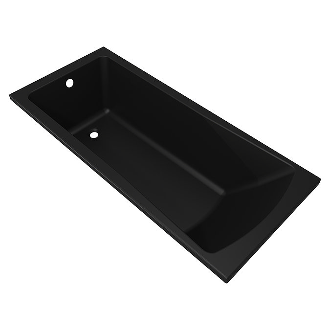 Kent Square Single Ended Bath (Excludes Panels) - Matt Black