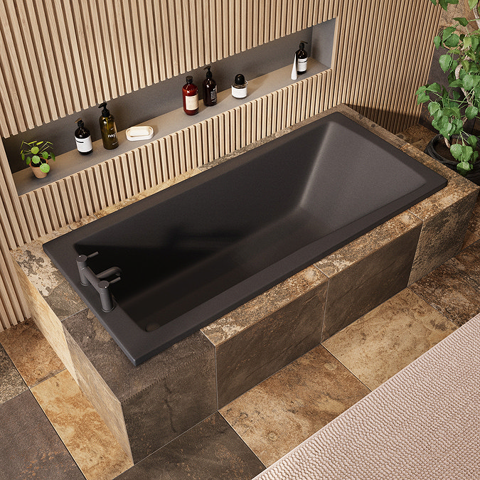 Kent Matt Black Square Single Ended Bath