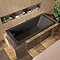 Kent Matt Black Square Single Ended Bath