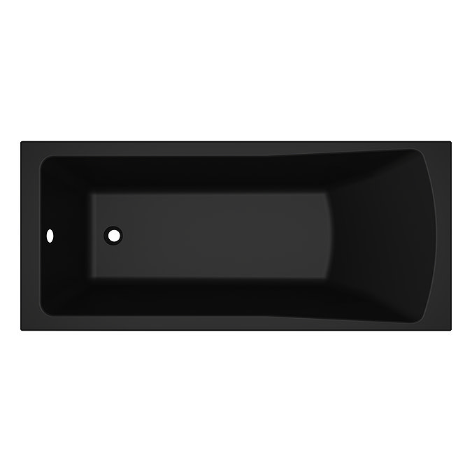 Kent Square Single Ended Bath (Excludes Panels) - Matt Black
