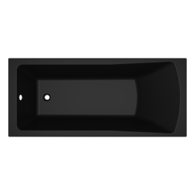 Kent Square Single Ended Bath (Excludes Panels) - Matt Black