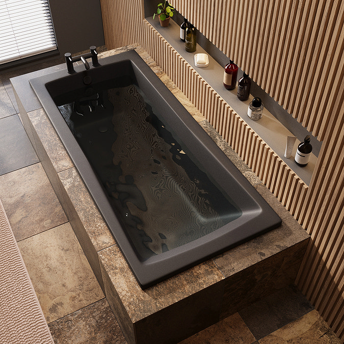 Kent Matt Black Square Single Ended Bath