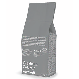 Kerakoll Fugabella Color grey grout bag standing upright with folded top and printed product label.