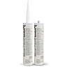 Two Kerakoll Silicone Color cream sealant tubes standing upright, one with nozzle attached and one with cap.